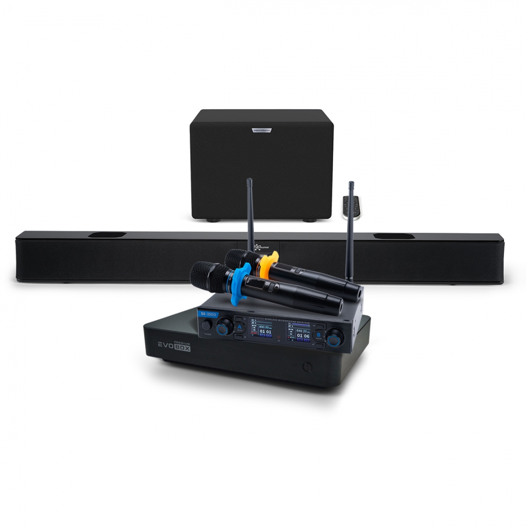 Hi-End караоке-система EVOBOX Premium + EvoSoundBar (саундбар с караоке) в Рязани