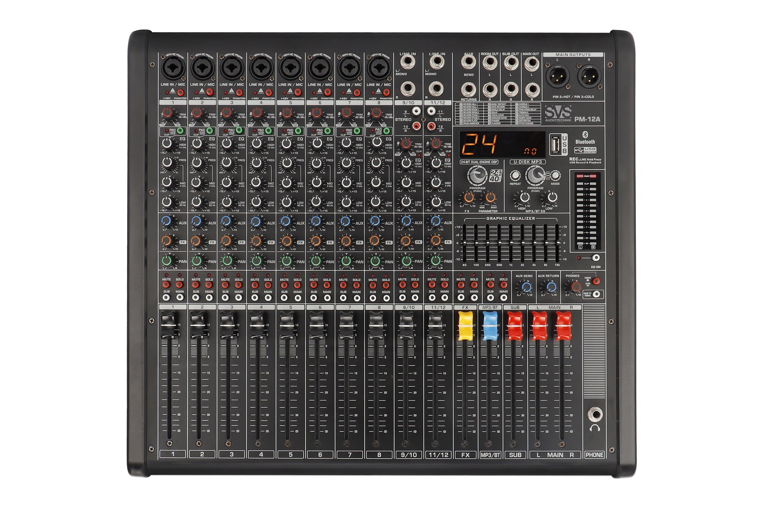 SVS Audiotechnik mixers PM-12A Активный аналоговый микшерный пульт, 12-канальный в Рязани